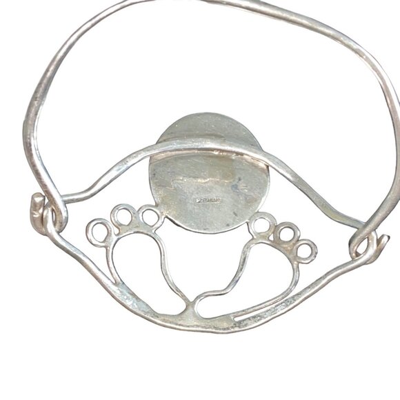 Bracelet 7" Shell Sterling Silver 925 Feet Hippie Handmade Artisan - Picture 5 of 7